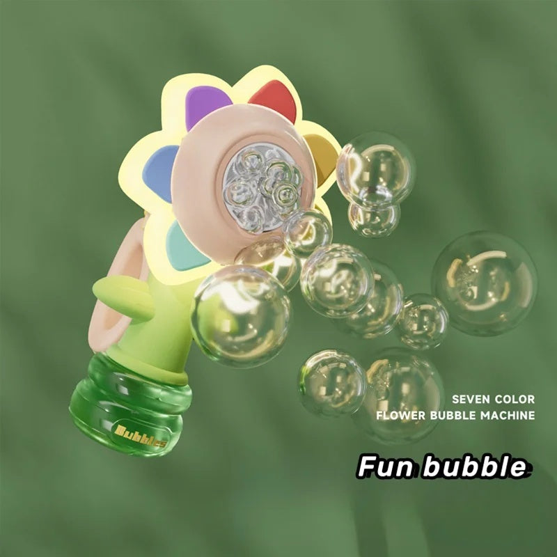 Head Shaking Bubble Flower Kids Toy – Interactive Fun Bubble Blower for Children