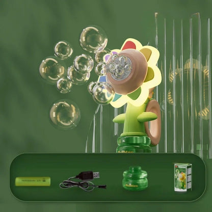 Head Shaking Bubble Flower Kids Toy – Interactive Fun Bubble Blower for Children