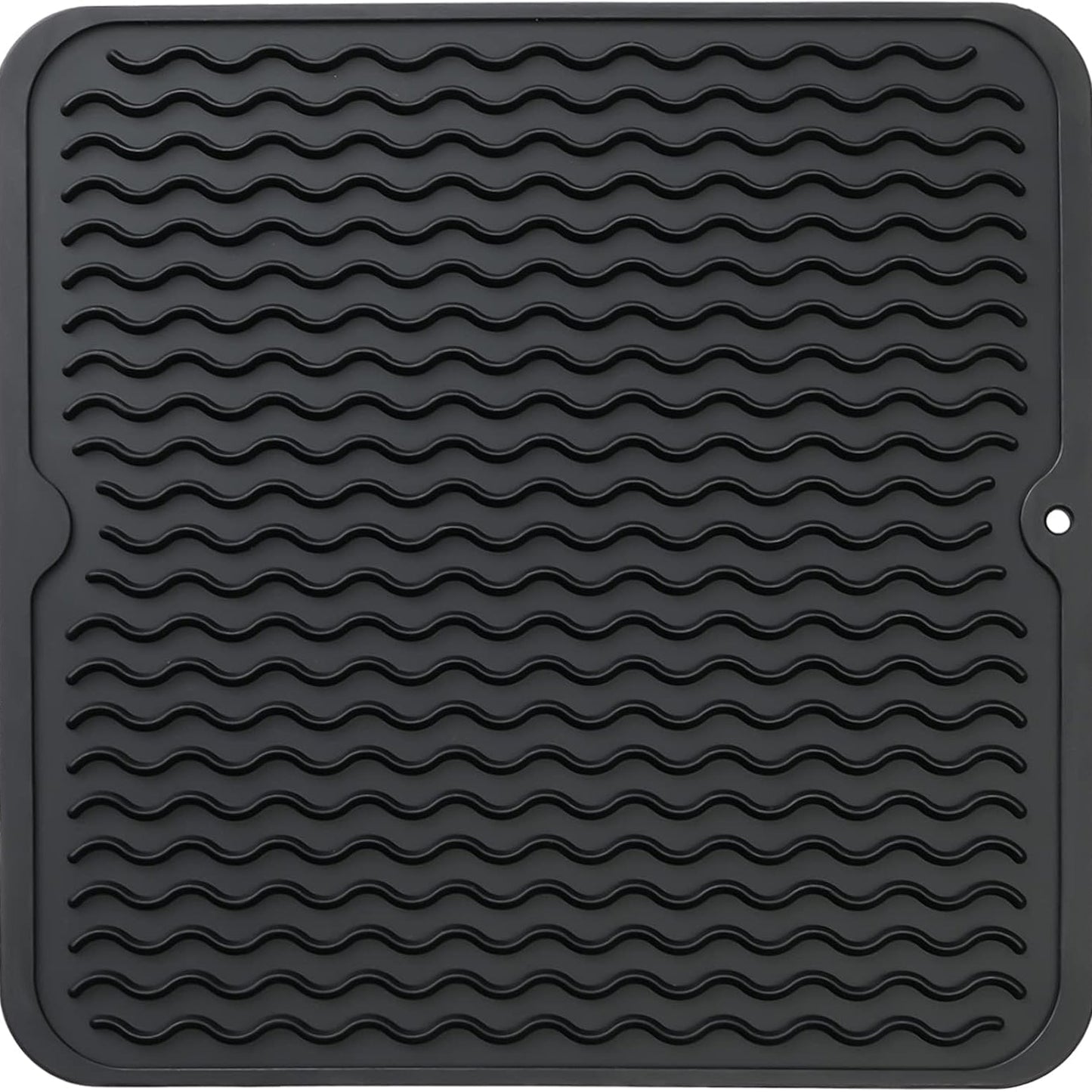 Heat-Resistant Silicone Kitchen Mat – Non-Slip Dish Drying Mat and Drawer Insert – BPA Free, 40x30 cm, Grey/Blue/Transparent 0