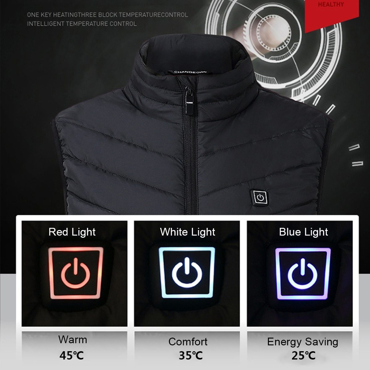 Warm Thermal Insulated USB Vest Jacket