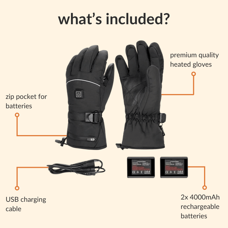 Warm Waterproof Gloves for Skiing and Outdoor Use