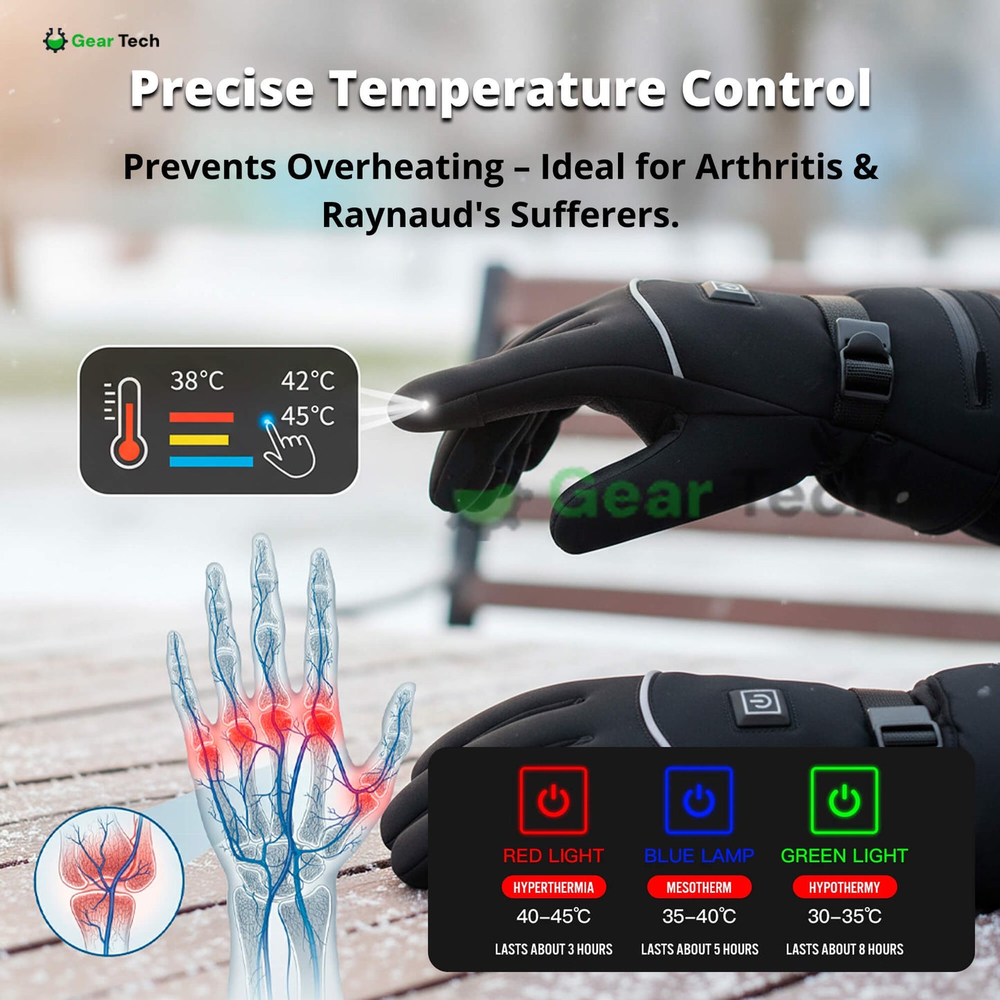 Warm Therapeutic Gloves for Hand Pain