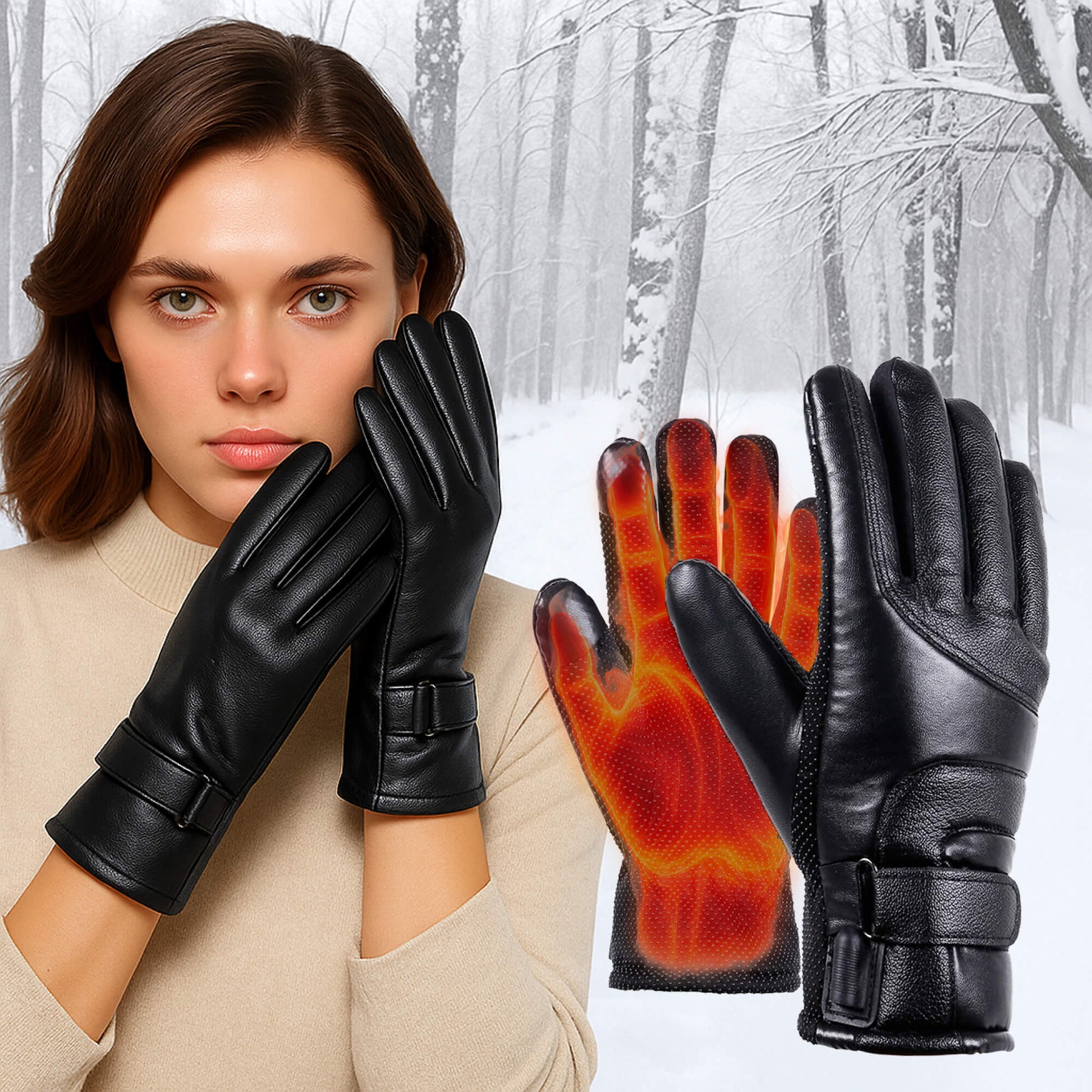 Warm Thermal Insulated Women Gloves - Pexav