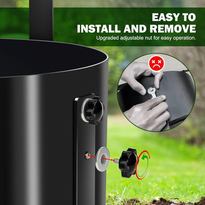 Heavy-Duty Rotary Soil Sifter – Garden Soil Sieve for Potting, Compost & Dirt Filtering