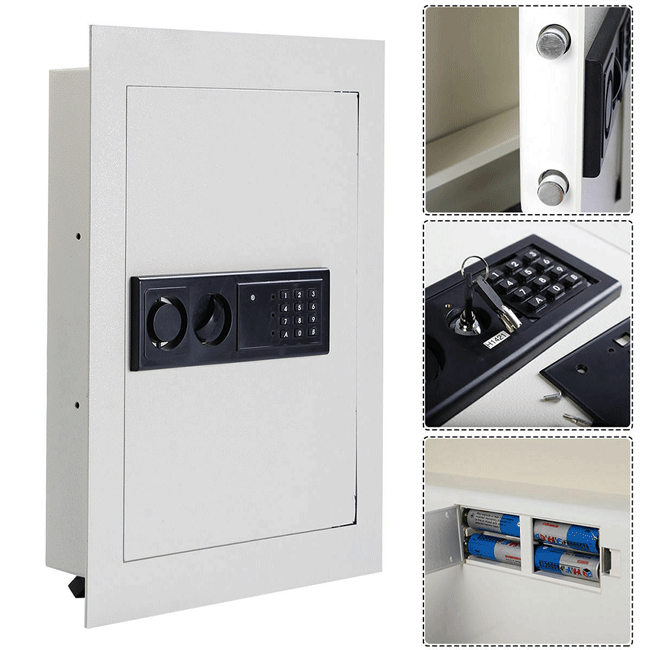 Secure Electronic Hideaway Wall Safe, 0.8 Cubic Feet