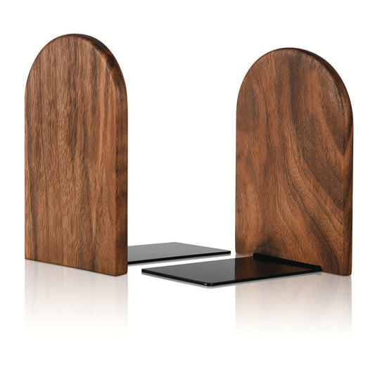 Sturdy Wood Bookends for Home Office Use - Pexav