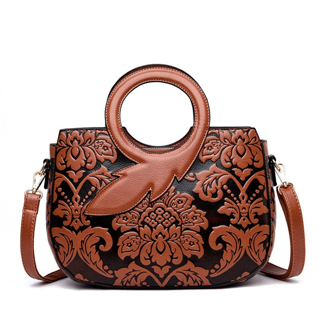 Timeless Retro Japanese Leather Tote Bag