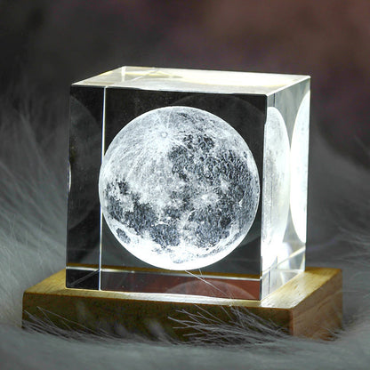 Colorful Glass Moon Glow Lamp - Pexav
