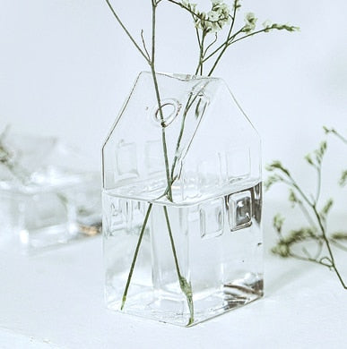 Small Clear Home Decor Flower Vase