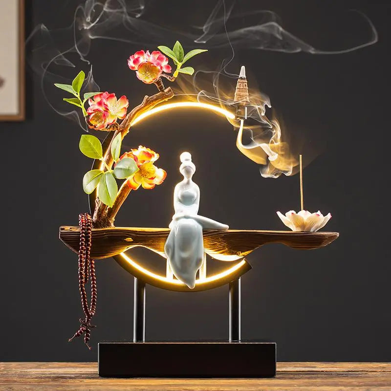 Calming Waterfall Tabletop Incense Holder