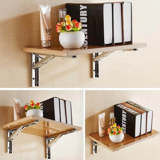 2PCS Space Saving Foldable Wall Shelf - Pexav