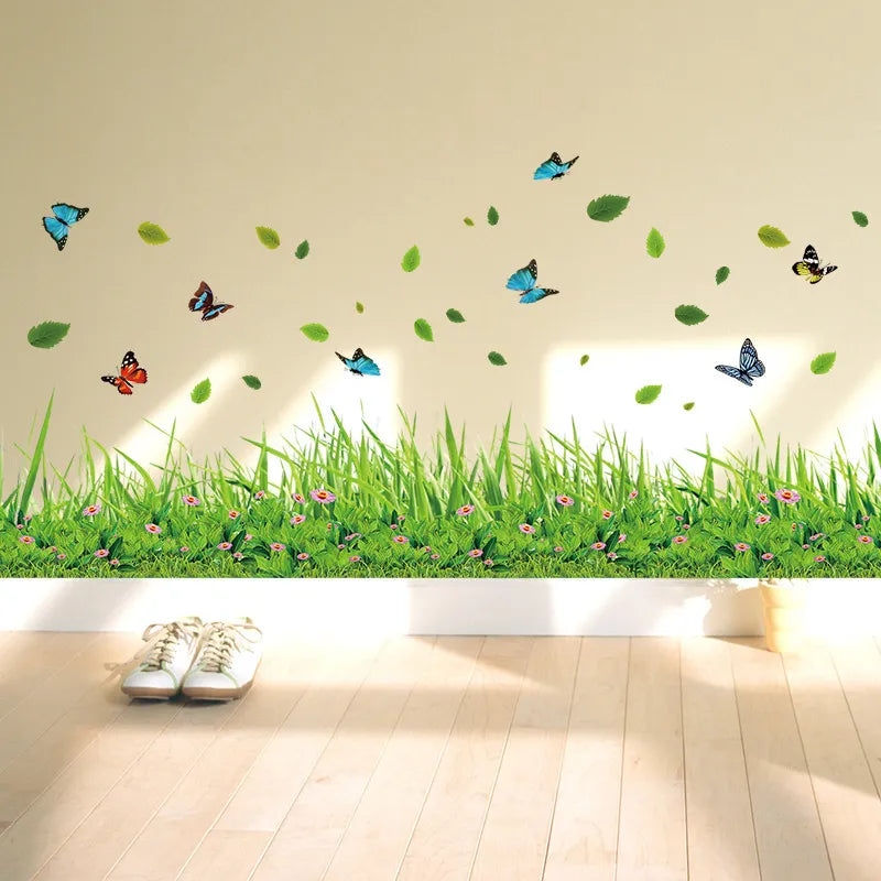 Calm Nature Butterfly Garden Wall Decals - Pexav