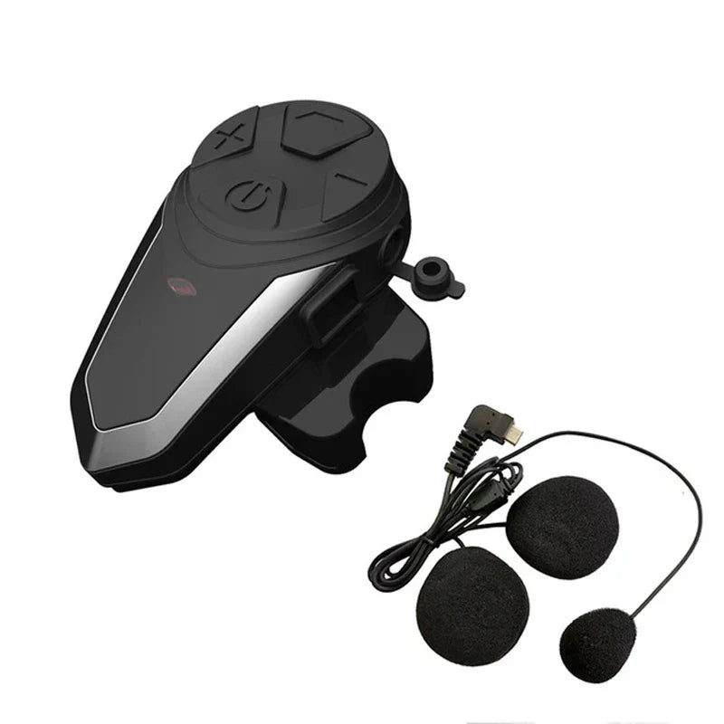 Wireless Motorcycle Helmet Headset with Bluetooth and Long Range - Pexav
