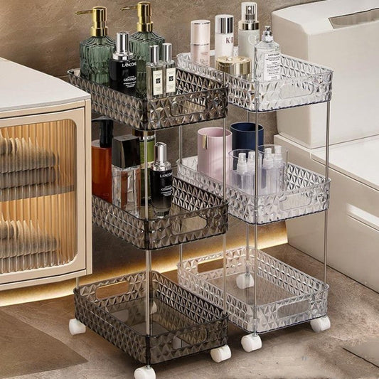 Space Saving Bathroom Shelf Cart Organizer - Pexav