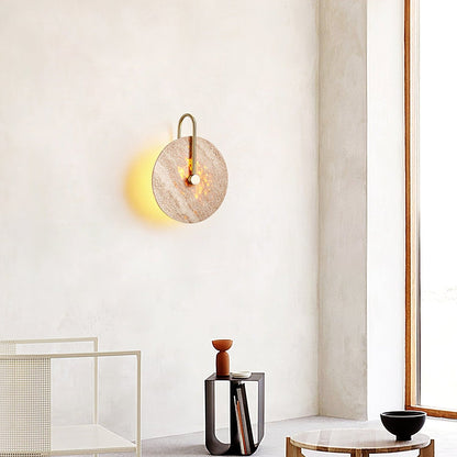 Hook Wall Lamp with Yellow Travertine Shade – Elegant Indoor Wall Sconce Lighting Fixture 3