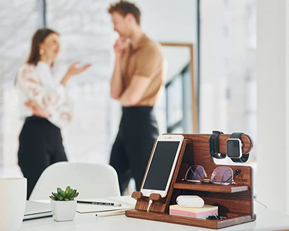 Space Saving Phone Charging Desk Organizer Station