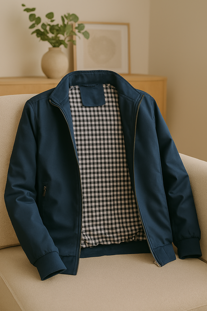 Thin Mens Leather Bomber Jacket