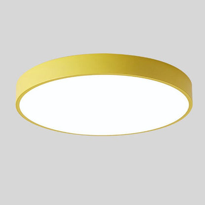 Simple White LED Ceiling Fixture Flush Mount Light