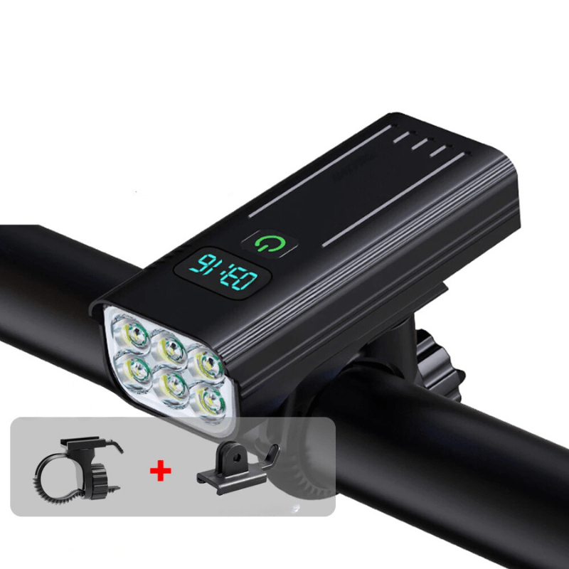 Bright 5000LM Bicycle Front Light with USB Recharge - Pexav