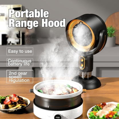 Compact Electric Range Hood - Powerful Rechargeable Fan