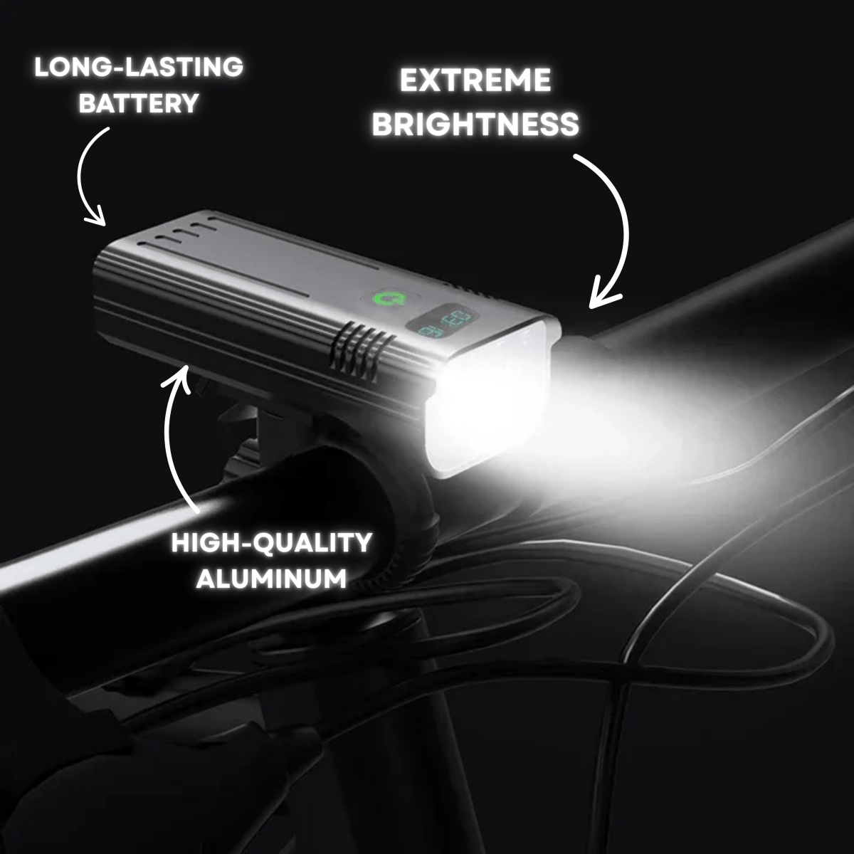 Bright 5000LM Bicycle Front Light with USB Recharge