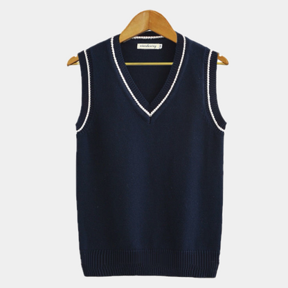 Men's Soft V Neck Sweater Vest Thin Layered Vest