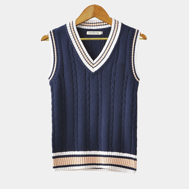 Men's Soft V Neck Sweater Vest Thin Layered Vest