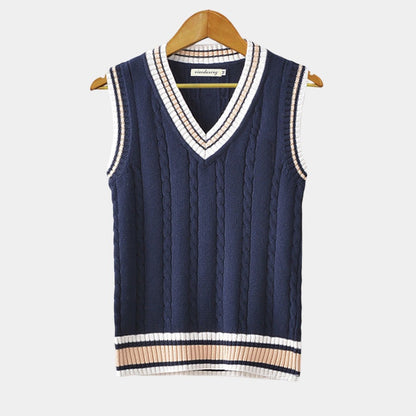 Men's Soft V Neck Sweater Vest Thin Layered Vest