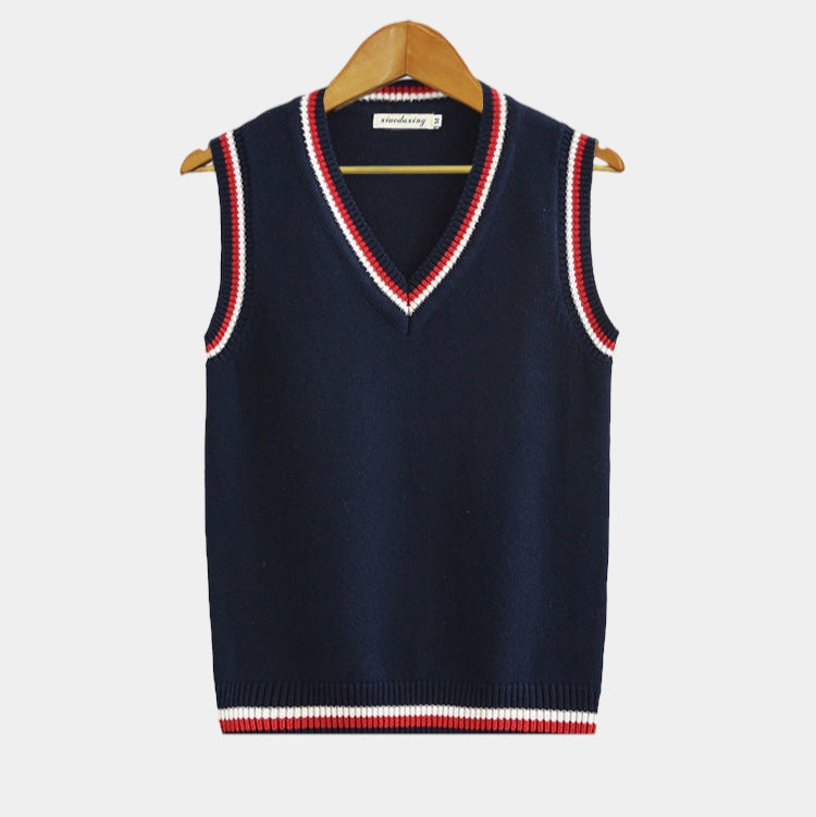 Men's Soft V Neck Sweater Vest Thin Layered Vest