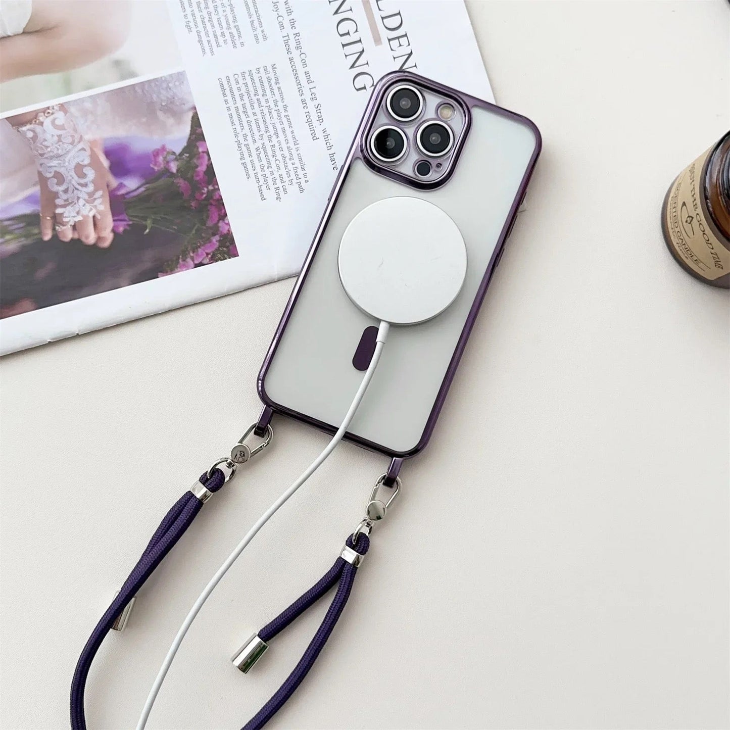 Clear Phone Shoulder Bag with Detachable Strap