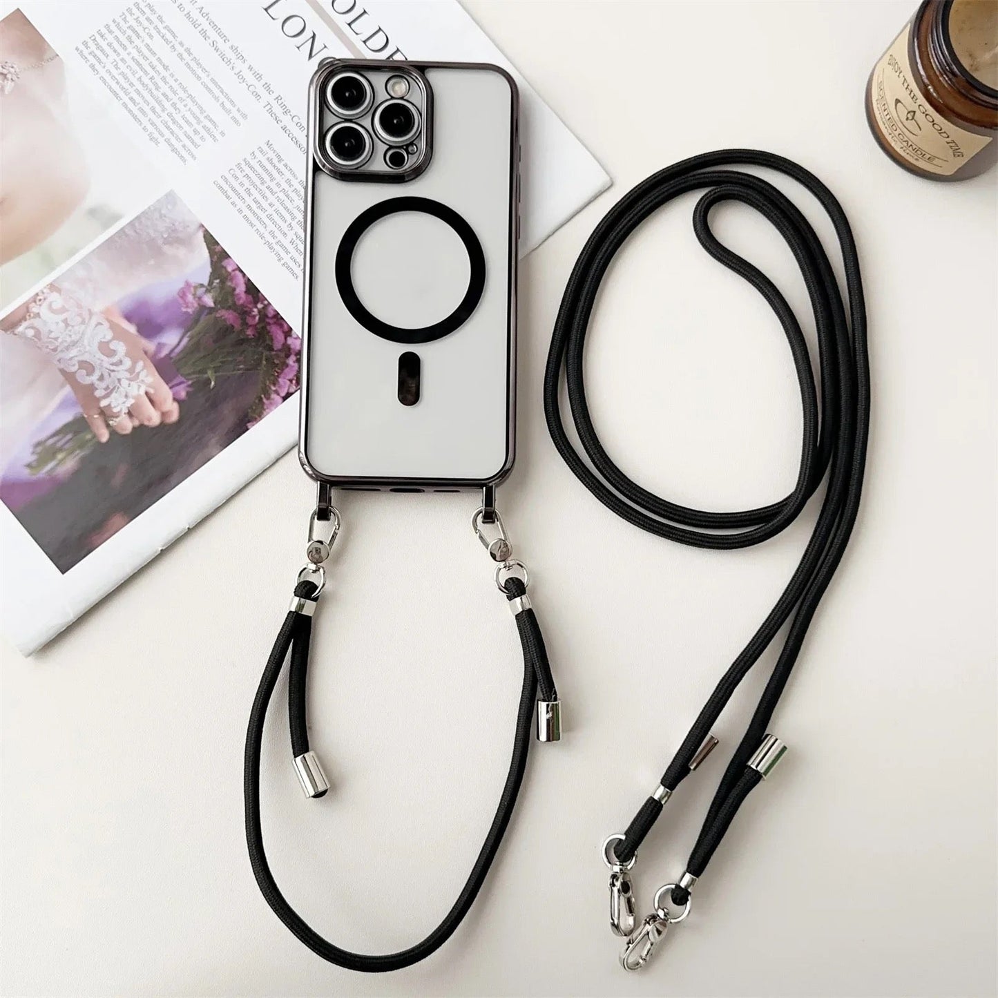 Clear Phone Shoulder Bag with Detachable Strap