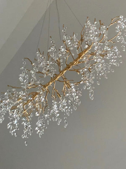 Elegant Crystal Drop Ceiling Lamp Indoor Light Fixture