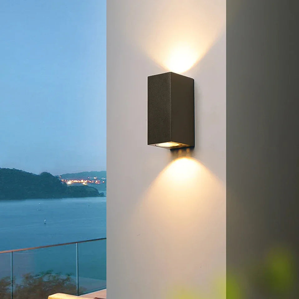 Waterproof Outdoor LED Wall Lamp - Rustic Metal Exterior Light - Pexav