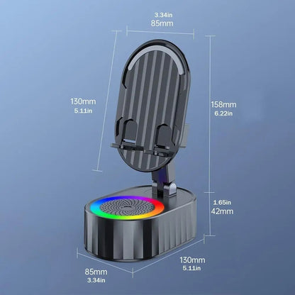 Inductive Phone Stand Speaker with HiFi Sound and Power Bank