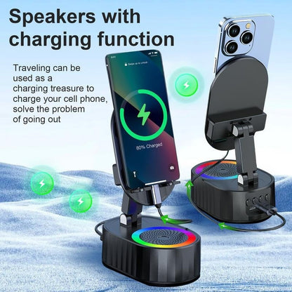 Inductive Phone Stand Speaker with HiFi Sound and Power Bank