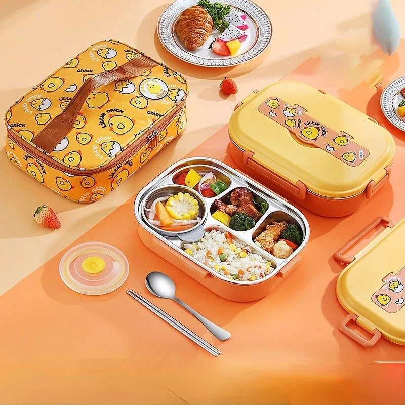 Thermal Compartment Food Grade Metal Lunch Box Set - Pexav