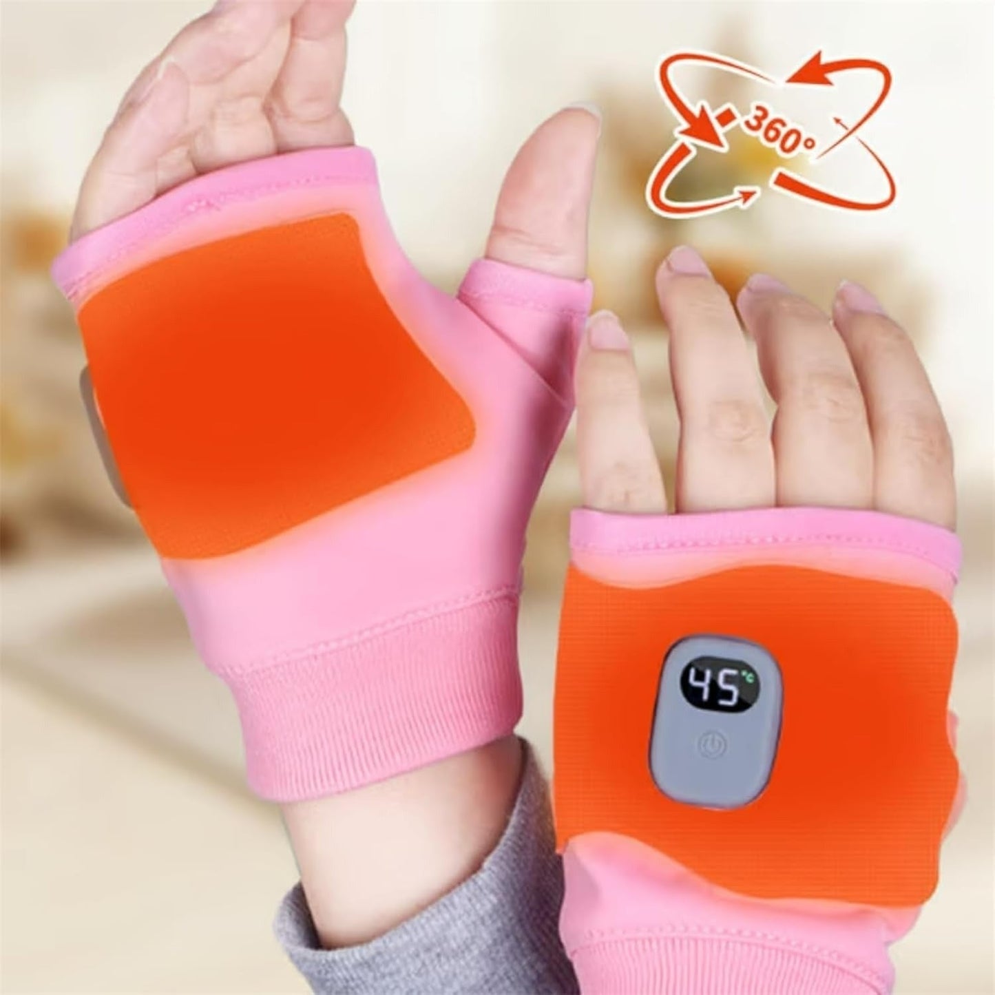 Intelligent Heated Gloves with Smart Temperature Control, LCD Real-Time Display, USB Rechargeable