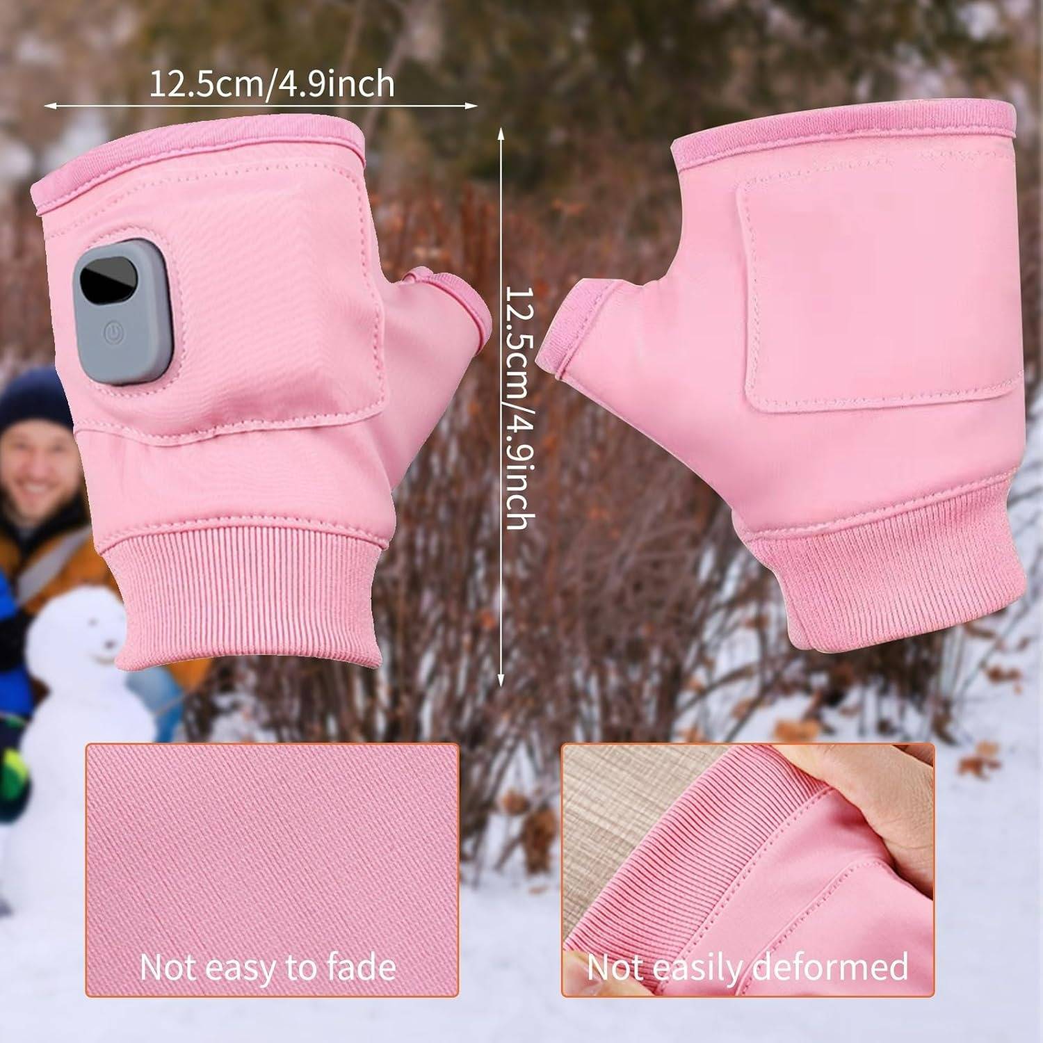 Intelligent Heated Gloves with Smart Temperature Control, LCD Real-Time Display, USB Rechargeable