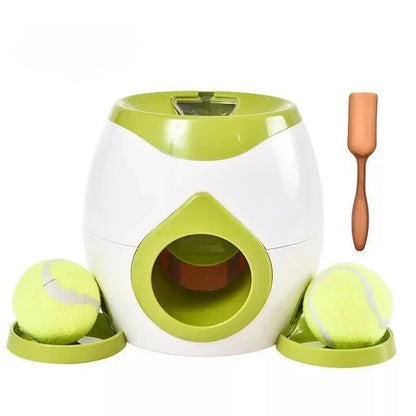 Interactive Dog Ball Launcher with Automatic Treat Dispenser