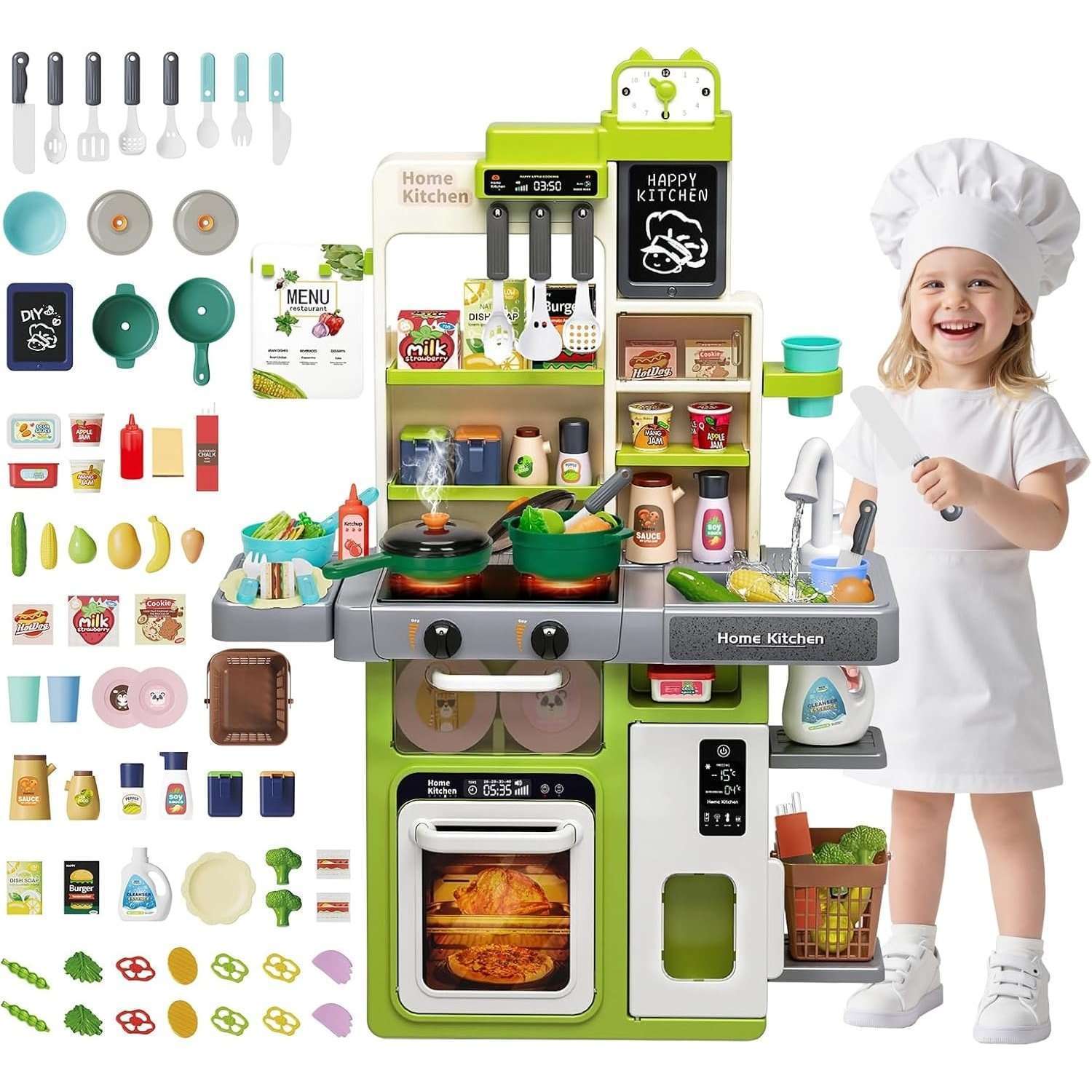 Fun Children's Play Kitchen Set with Realistic Details - Pexav