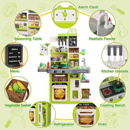Interactive Kids Kitchen Playset with Realistic Features and Accessories