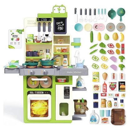 Interactive Kids Kitchen Playset with Realistic Features and Accessories