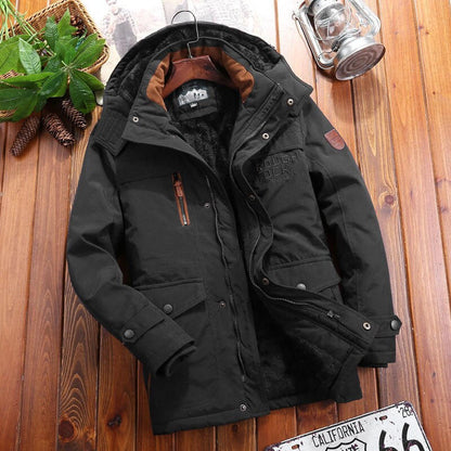 Warm Insulated Fleece Coat with Pockets - Pexav