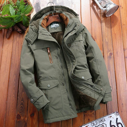 Warm Insulated Fleece Coat with Pockets