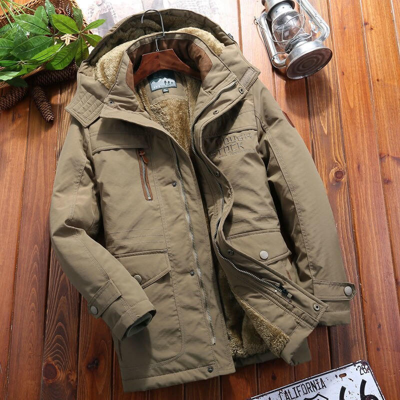 Warm Insulated Fleece Coat with Pockets