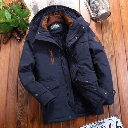 Warm Insulated Fleece Coat with Pockets