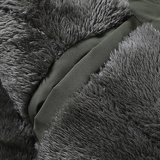 Warm Insulated Fleece Coat with Pockets