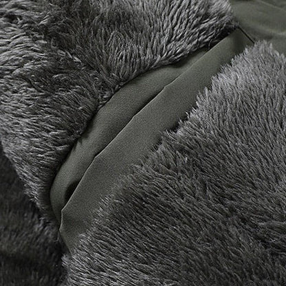 Warm Insulated Fleece Coat with Pockets