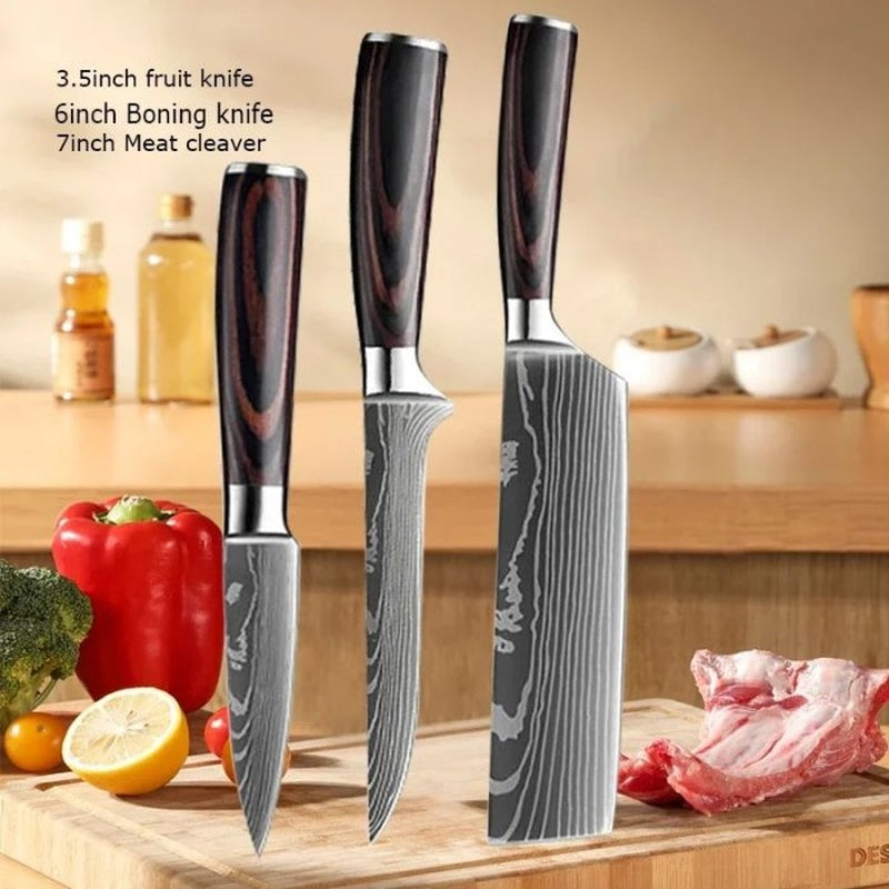 Premium Chef Knife Set, Sharp Kitchen Knives, Durable Steel Chef Knives