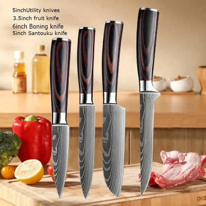 Premium Chef Knife Set, Sharp Kitchen Knives, Durable Steel Chef Knives